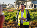 Waikato Waters interim chief executive Neil Brennan speaks at an event in June to celebrate the transition from establishment to operations.