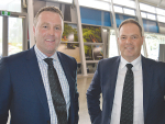 Incoming Fonterra Co-operative Council chair John Stevenson (left), with predecessor James Barron.