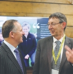 PM John Key with Brian Eccles after opening of CRS Software’s new building last month.