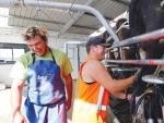 ￼￼￼For Ngai Tahu Farming’s Rod Lamb (right), mentoring his young farm workers and seeing them grow is one of the best parts of the job.