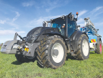 One of the two Valtra tractors equipped with trailed sprayers, owned by the Butlers' spray contracting business.