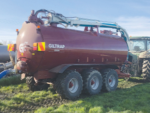 Giltrap Engineering offers a range of slurry tankers with capacities from 5000 to 20,000 litres.
