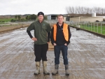 Farm manager Glen Weitenberg (left) and business manager Tony Dowman.