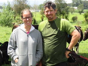 Rach &amp; Tim  Phillips of  Waipa  Meadow. Image courtesy NZ Farm Environment Trust.