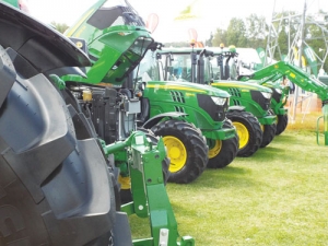 A range of tractos were on show.