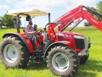 Warwick Brown and his new tractor.