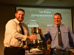 James Lawn accepting the award.