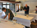 Judging at this year’s International Aromatic Wine Competition. In front, Simon Waghorn and behind, Chair of Judges, Jim Harre.