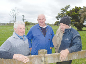 Fonterra farmers, from left, Jim Cotman, Trevor Simpson and Malcolm Lumsden want the Shareholders Council scrapped.