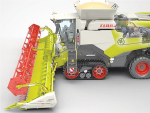 The semi-electric combine concept allows self-propelled machines to run on a less powerful engine.