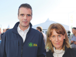 Irish farming head Joe Healy and UK counterpart Minette Batters at the Irish ploughing champs.