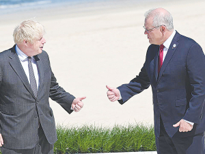 UK Prime Minister Boris Johnson and his Australian counterpart Scott Morrison have agreed in principle to a free trade deal.