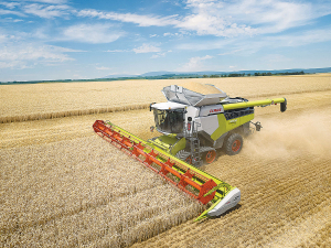 The Claas Lexion 8900 in action.