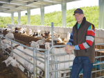 Peter Clarkin on his farm near Hamilton.