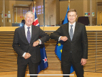 Damien O’Connor and EU Trade Commissioner Valdis Dombrovskis.