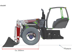 German manufacturer Stoll has produced a loader equipped with a telescopic swing arm and an ‘extendible joint’.