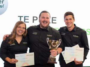 2021 BOP Young Grower winners, left to right: Emily Woods, Bryce Morrison, and Quintin Swanepoel.