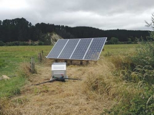 Outer paddocks not connected to the national grid can be supplied water with the help of solar power.