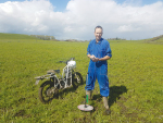 Grant Coombes and his electric bike.