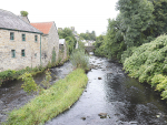 The patch of grass in a stream in the village of Pettigo defines the border between south and north of Ireland.