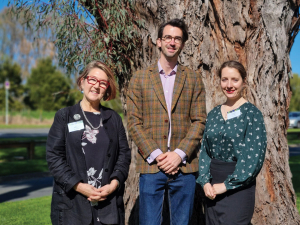 Sue Blackmore, Dr Rory Hill and Dr Chandré Honeth