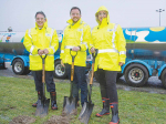 Fonterra chief operating officer global operations, Robert Spurway, Selwyn District Mayor Sam Broughton and MP Hon. Amy Adams.