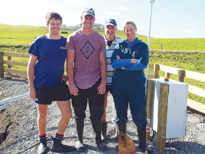 From left: David Rogers, farm manager Matthew Goble, Chris Rogers and Dianna Rogers.