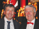 Beef + Lamb NZ's Sam McIvor and Agriculture Minister Damien O'Connor at this year's Ahuwhenua Awards ceremony.