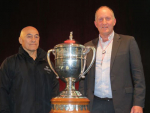  Cedric Nepia (Trophy Kaitiaki) and Andrew Morrison, chairman of Beef + Lamb New Zealand.