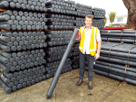 Jerome Wenzlick at the Waiuku plastic post factory.