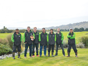 Medbury Farm Ltd general manager Dave Hislop (second from left) with his staff.