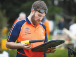 Logan Wallace in action during the practical session.