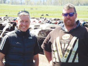 Nutritionist Pip Gale (left) and farmer Kelvin Thomas.