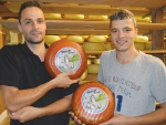 Geert Meyer (left) and Miel Meyer with their award-winning cheese.