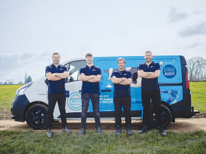 Automation Services team, from left, Mark Saunders, Sebastian Carter, Alan Gellert and Sam Andersen.