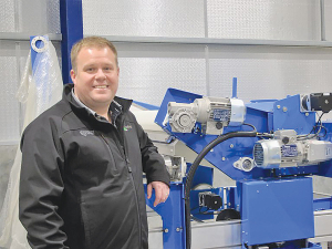 Landlogic chief executive Alan Cottington at the company’s mechanical growing system set up in Ashburton.