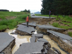 In the fault rupture zone near Waiau, North Canterbury. Photo: @TonkinTaylor on Twitter.