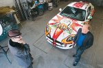 Jaguar gets graffitied