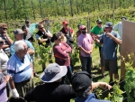 David Manktelow explains the efficacy of correct spray techniques. Photo Gisborne Herald.