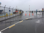 Wellington port damage. Photo: @abe_leach on Twitter.