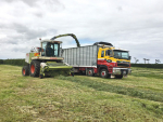 Silage making on a Taranaki farm last week. Photo: Matthew Herbert.