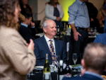 Dominic Pecchenino acknowledged as a NZW Fellow at the 2022 Corteva Young Viticulturist of the Year awards dinner. Photo Richard Briggs