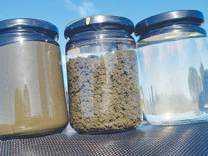 Effluent is separated into two parts - solid that gets composted and a cleansed water reused for washdown and irrigation.