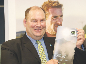 Federated Farmers president Andrew Hoggard with the farmer lobby’s General Election Platform 2020.