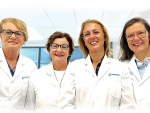 Farm Medix team, from left field operations manager Eileen Hammond, lab manager Kathryn Coley, chief scientic officer Natasha Maguire and senior scientist Claudia K Barcellos.