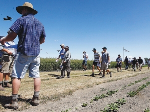 Farmers at FAR’s open day at Chertsey.