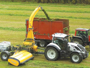 The Cobra 7710 trailed forage harvester.