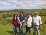 Winners of this year’s Auckland Ballance Environment Farm Award , Clare, Steve, Felicity and Bruce Dill.