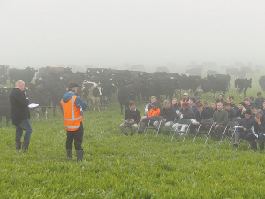 LUDF administrator Jeremy Savage and manager Peter Hancox speak at the farm&#039;s recent Autumn Focus Day.
