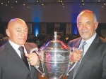 Cedric Nepia and Te Urua Flavell with Ahuwhenua Trophy.